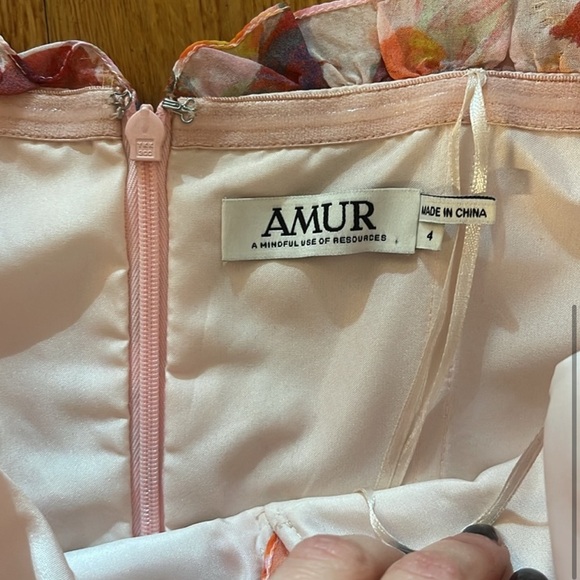 Amur Darla Print Silk Midi Dress - Picture 5 of 5